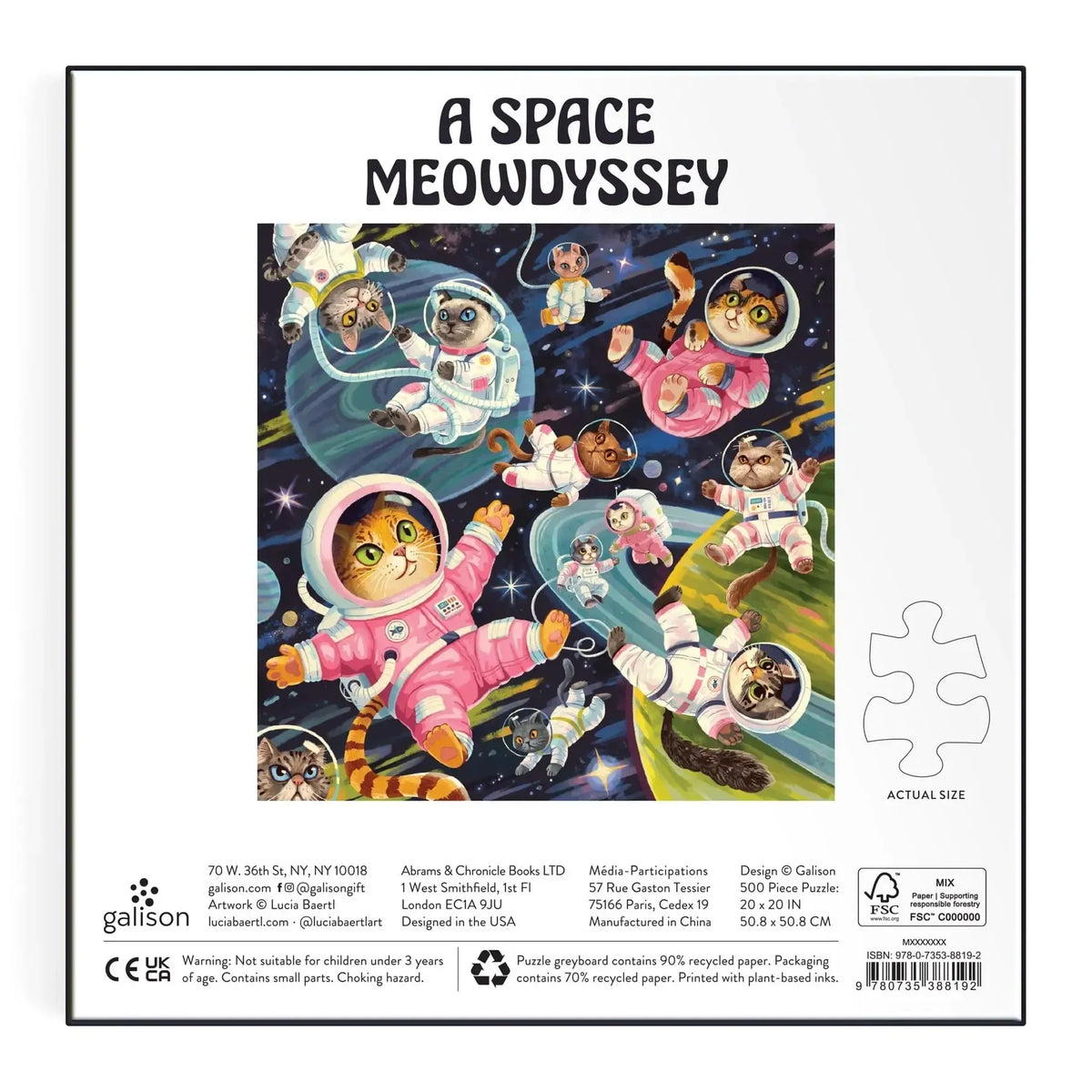 Galison - A Space Meowdyssey - 500 piece puzzle