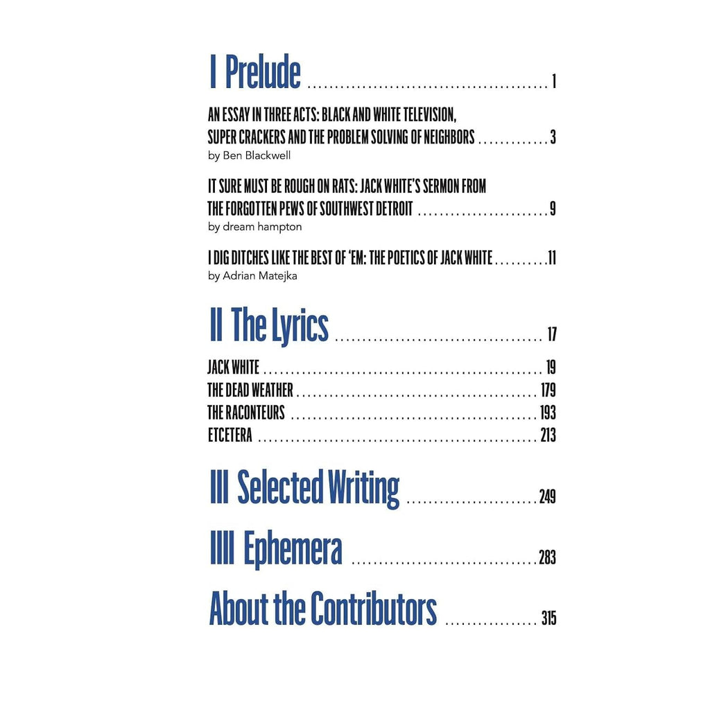 Ingram - Jack White Complete Lyrics and Selected Writing - Hardcover