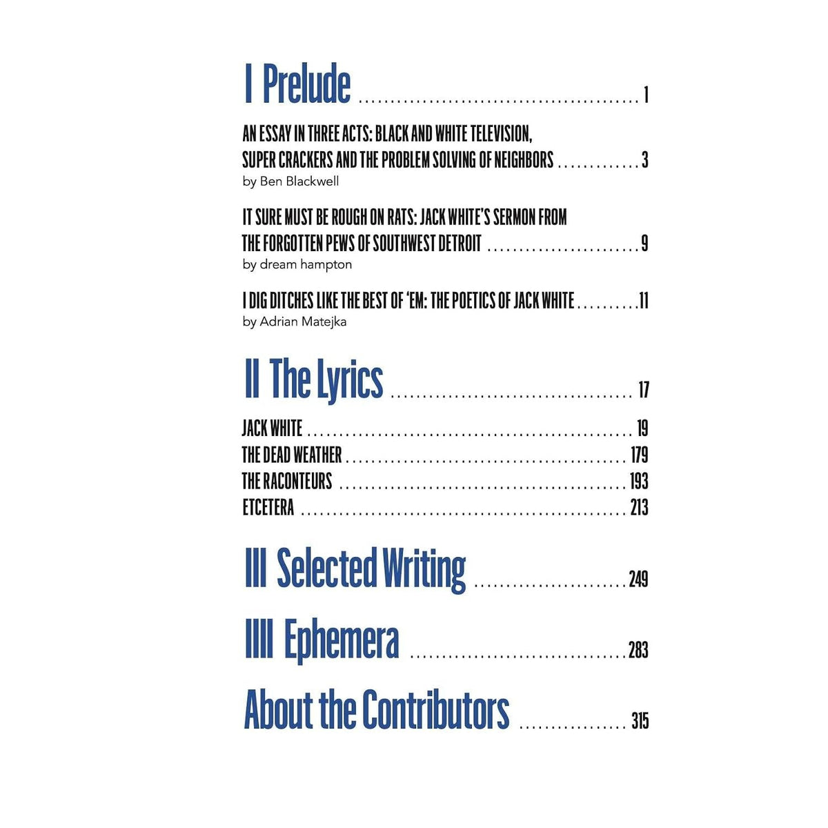 Ingram - Jack White Complete Lyrics and Selected Writing - Hardcover