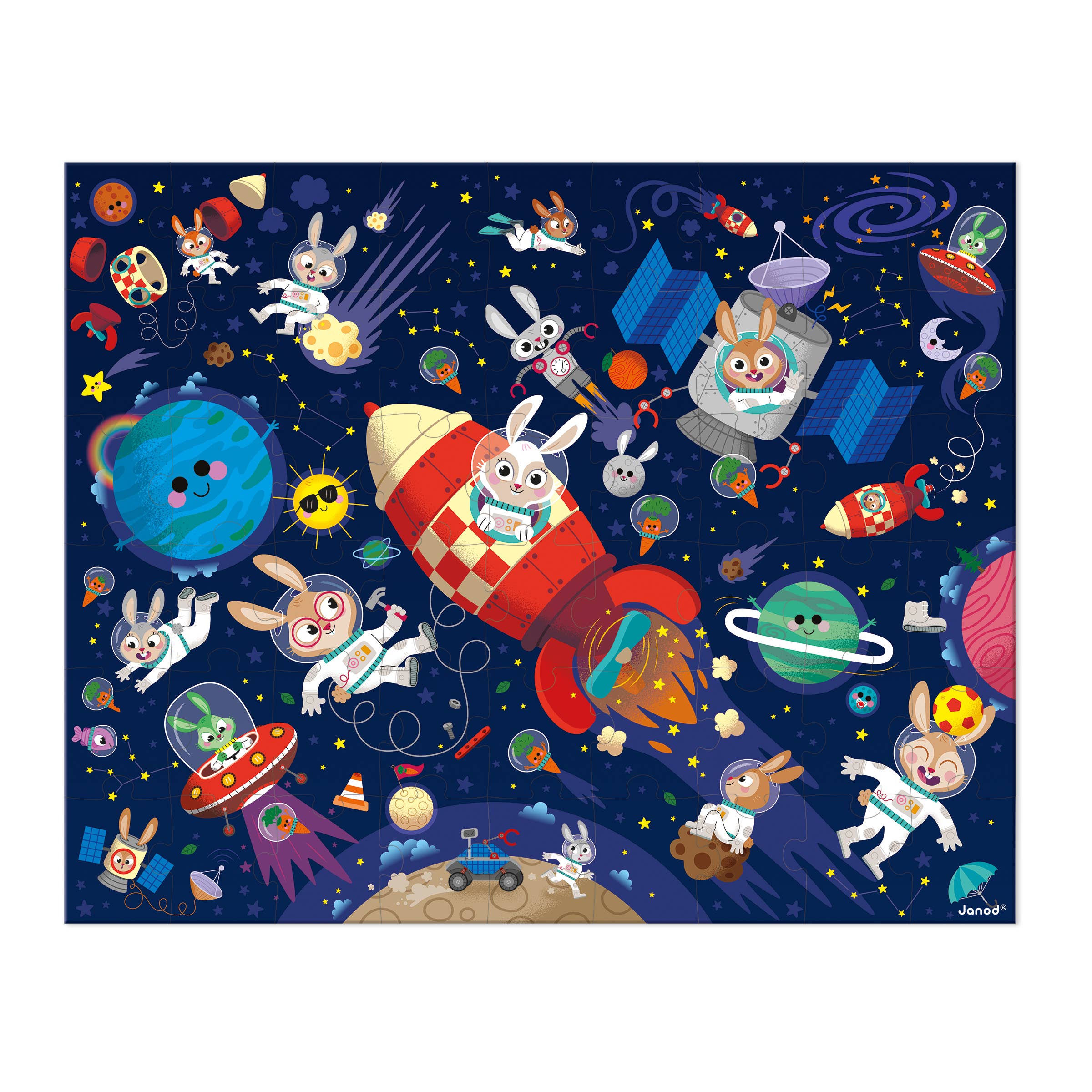 Janod - Rocket Puzzle - 54 pc
